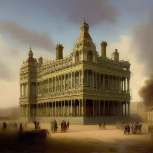 834508962-A victorian painting of a modern building for a social media company.webp